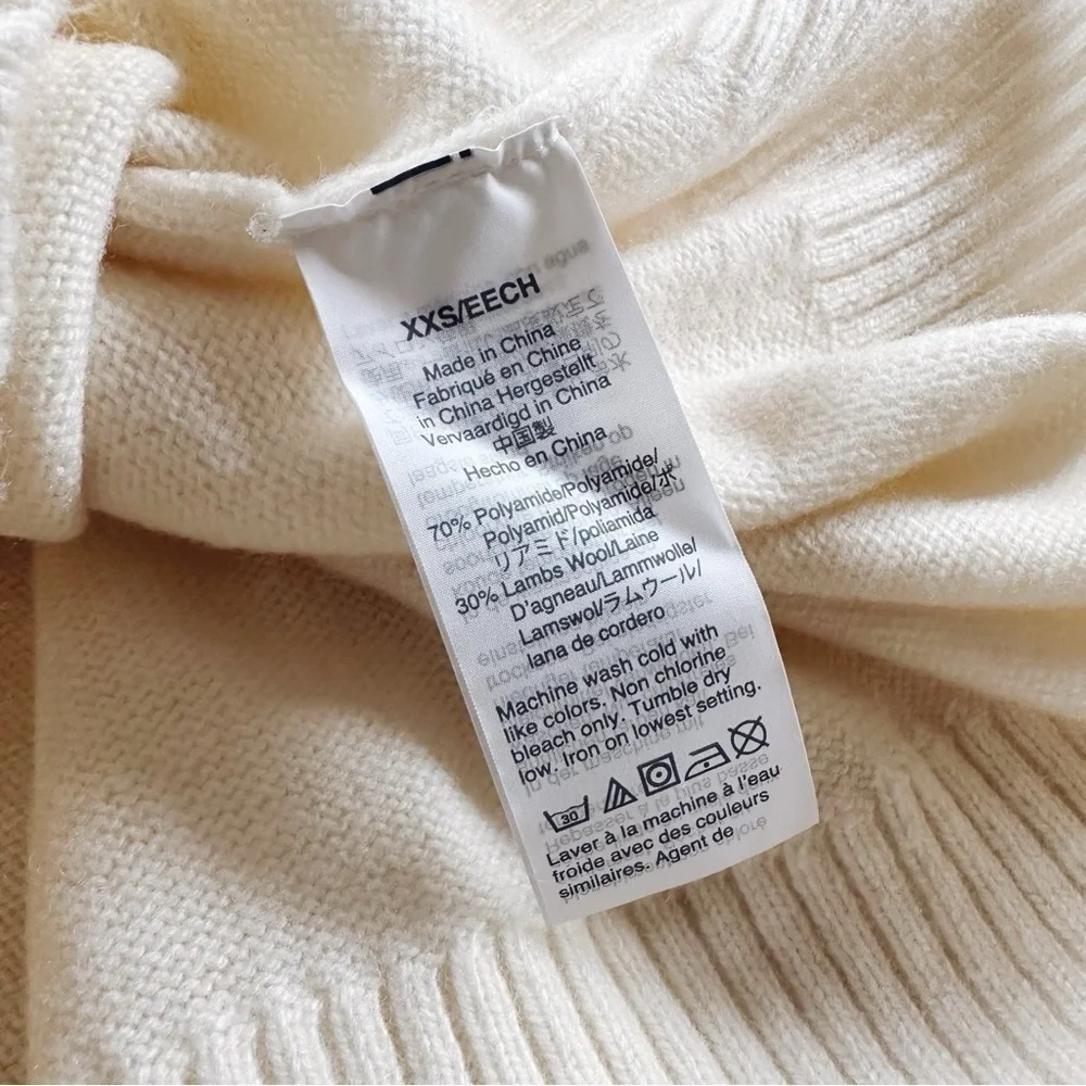NEW J.Crew Lambswool Crewneck Sweater Jeweled Button